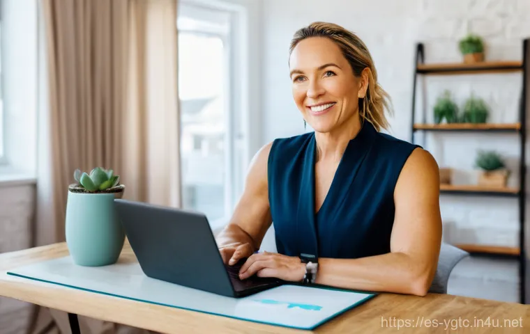 요가강사 퇴사 후 진로 - A serene and deeply thoughtful portrait of a woman in her late 30s, a former yoga instructor, seated...